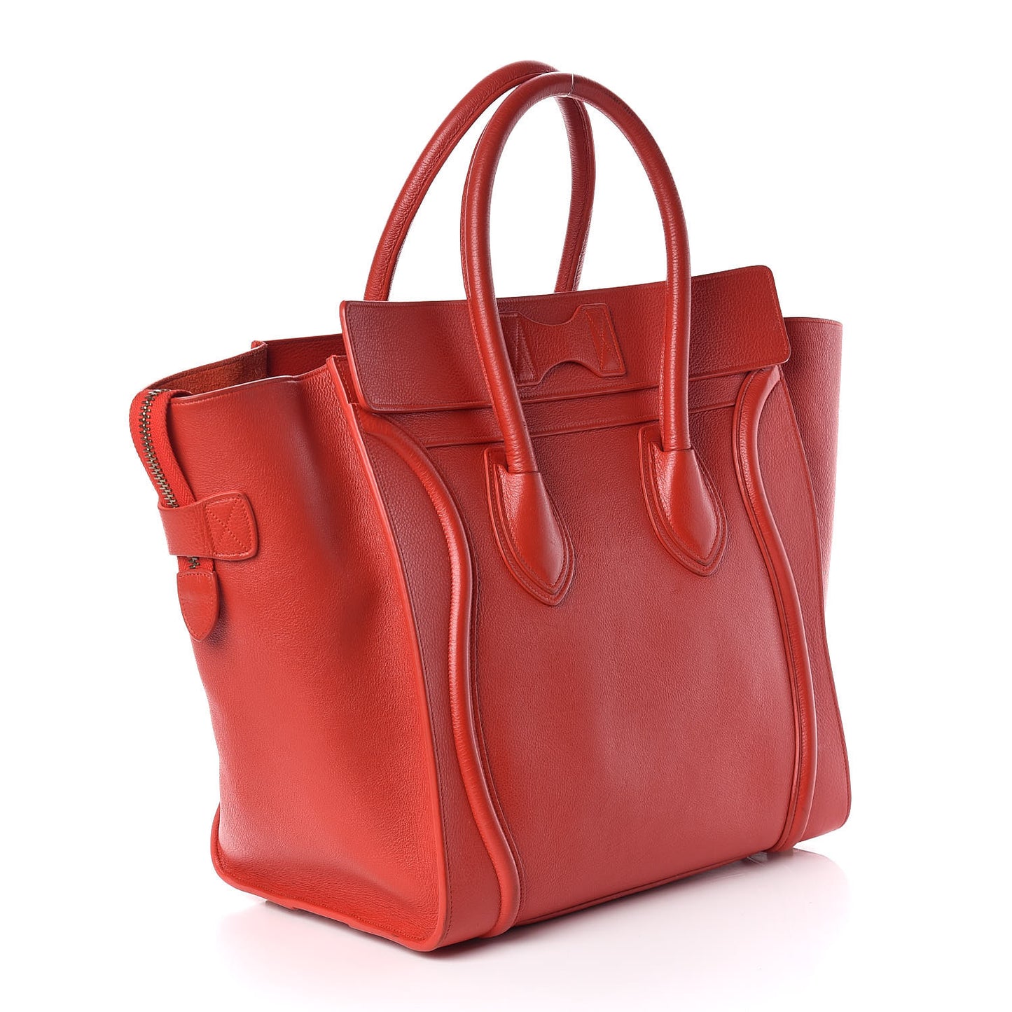 Baby Calfskin Mini Luggage Coquelicot