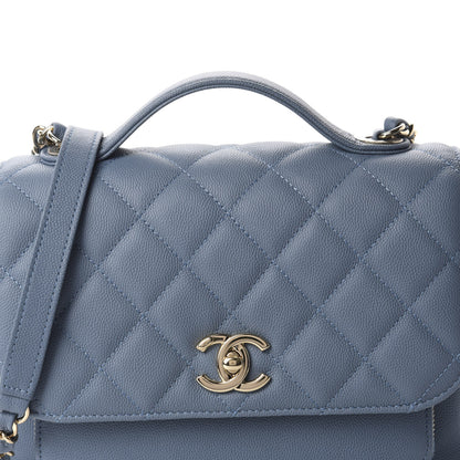 Chanel Caviar Quilted Medium Business Affinity Flap Blue 10 of 11