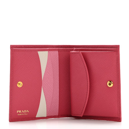 Prada Saffiano Card Holder Peonia 5 of 9