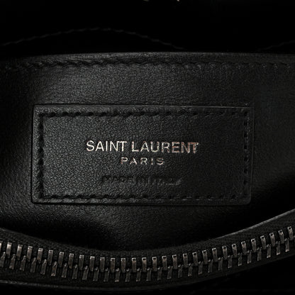 Saint Laurent Calfskin Y Quilted Monogram Monochrome Small Loulou Chain Satchel Black 6 of 11