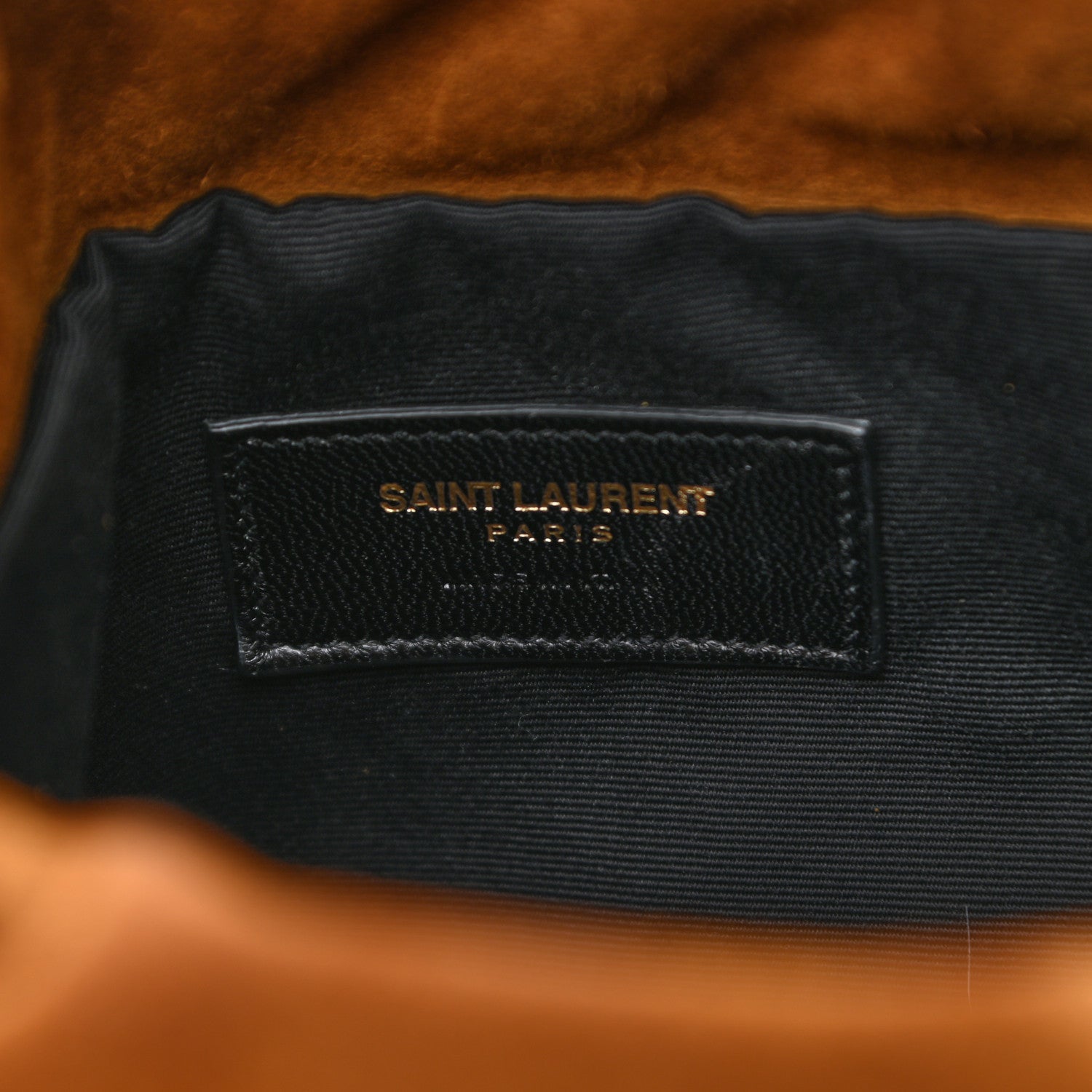 Saint Laurent Suede Calfskin Fringe Bucket Light Ochre 6 of 9