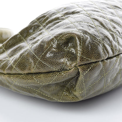 Chanel Caviar Quilted Medium Elastic Tote Green 5 of 9