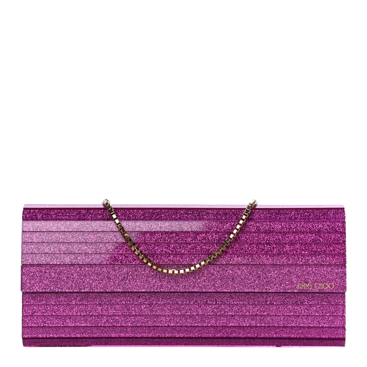 Acrylic Glitter Sweetie Clutch Peony Pink