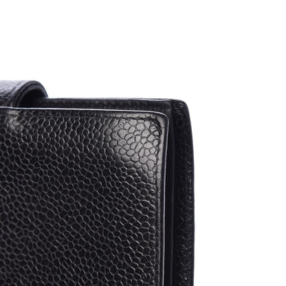 Chanel Caviar Timeless CC Compact French Wallet Black 11 of 15