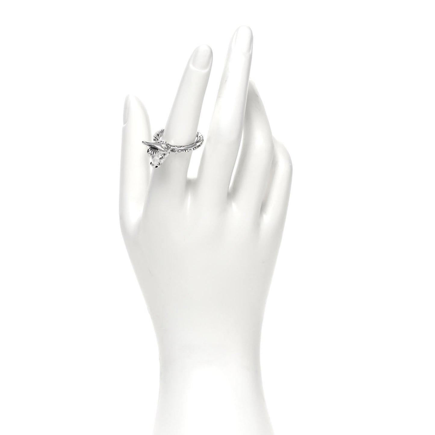 Sterling Silver Anger Forest Bull's Head Ring 54 7