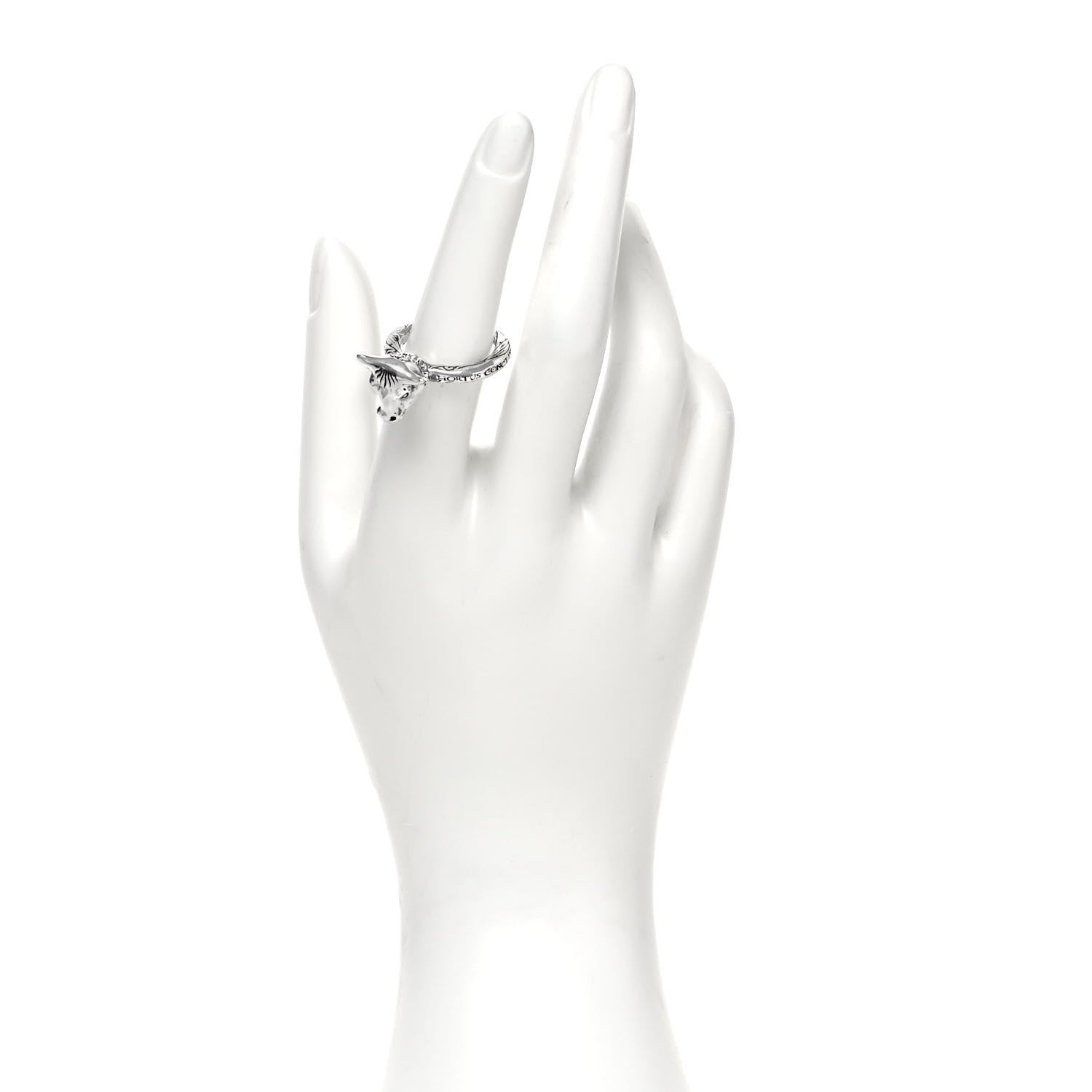 Gucci Sterling Silver Anger Forest Bull's Head Ring 54 7 2 of 4