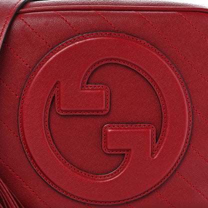 Gucci Sakai Be Green Calfskin Diagonal Stitched Small Blondie Shoulder Bag Rosso 8 of 10