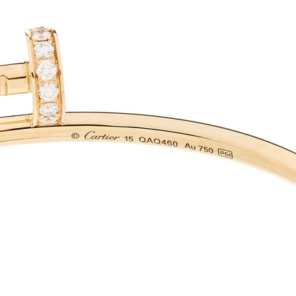 Cartier 18K Yellow Gold Diamond Small Juste Un Clou Bracelet 15 4 of 5