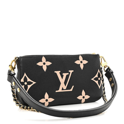 Louis Vuitton Empreinte Monogram Giant Multi Pochette Accessories Black Beige 3 of 9