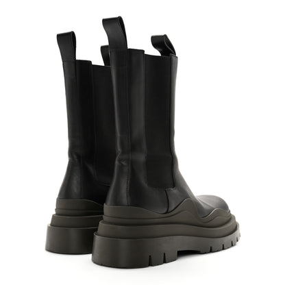 Bottega Veneta Calfskin The Tire Chelsea Boots 38 Black Camping 4 of 16