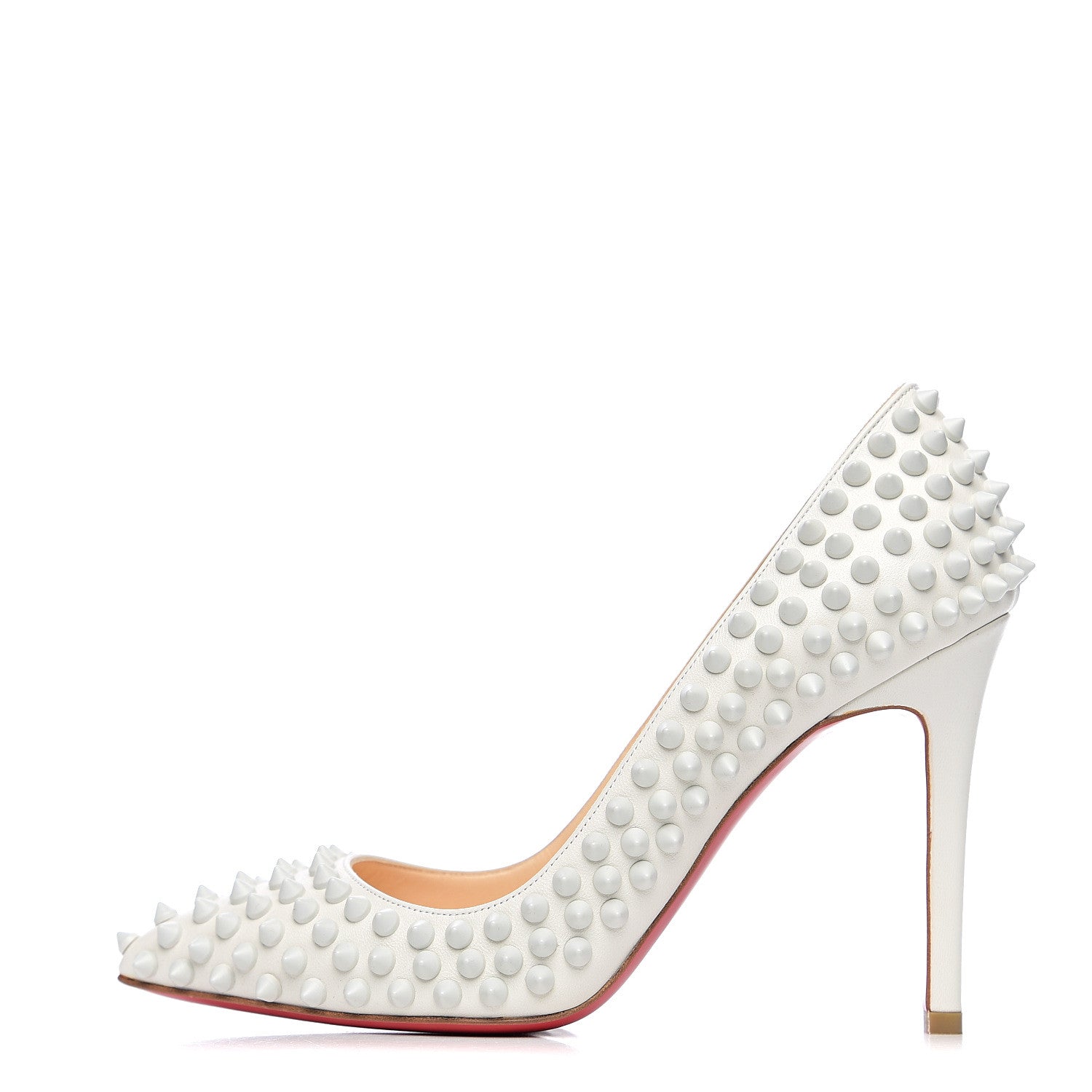 Christian Louboutin Nappa Pigalle Spikes 100 Pumps 36 White 1 of 7