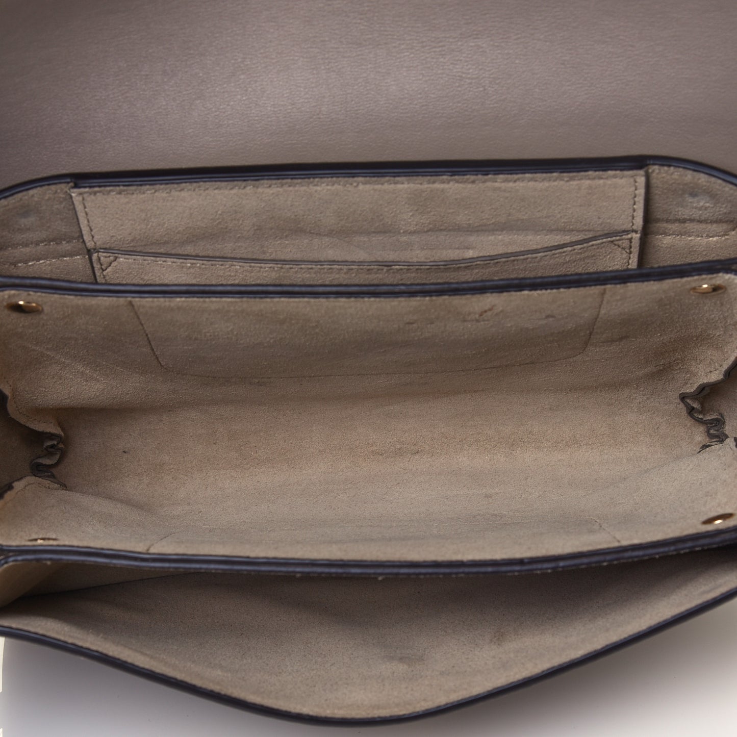 Suede Calfskin Small Faye Shoulder Bag Motty Grey