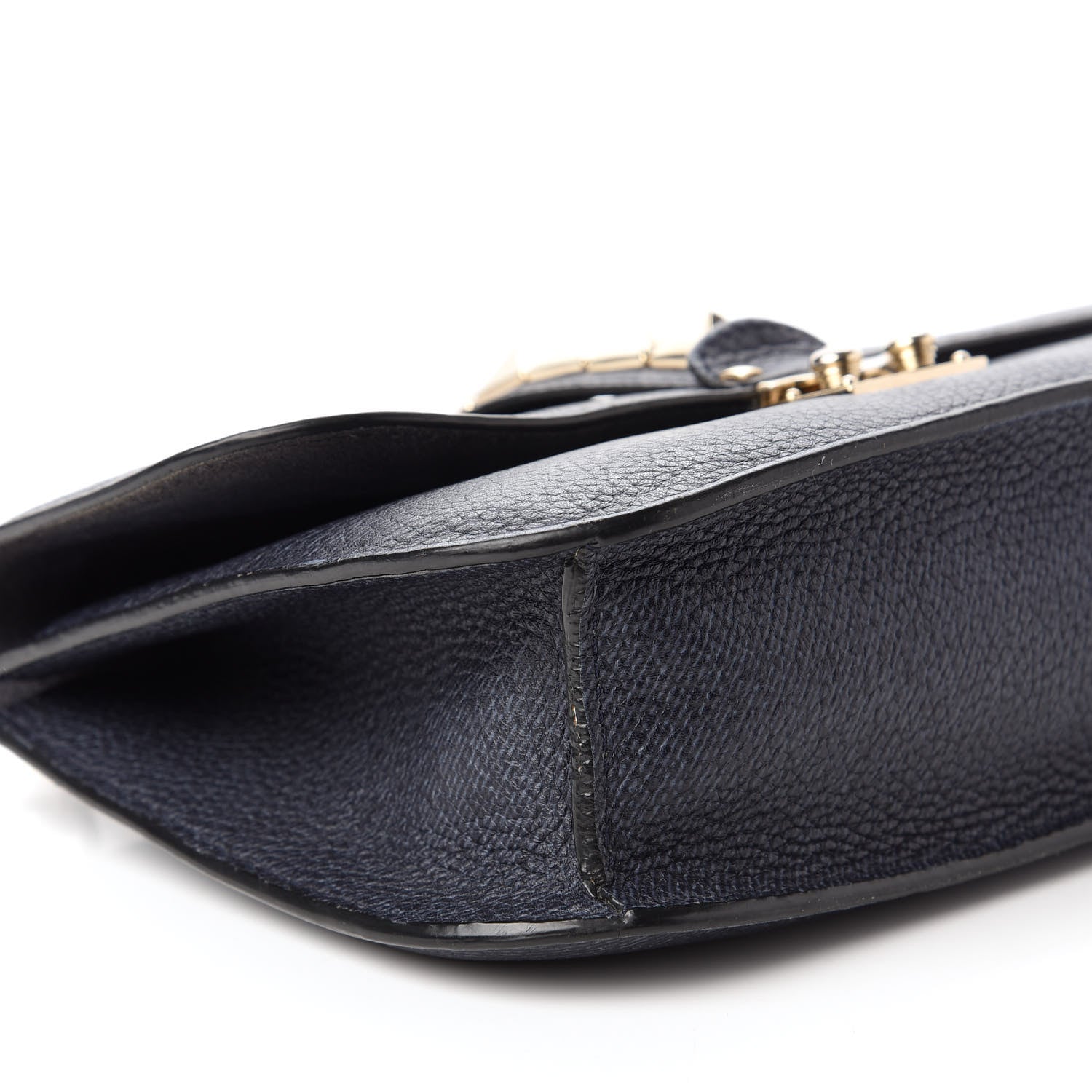 Valentino Garavani Pebbled Calfskin Medium Glam Lock Rockstud Flap Deep Denim 6 of 10