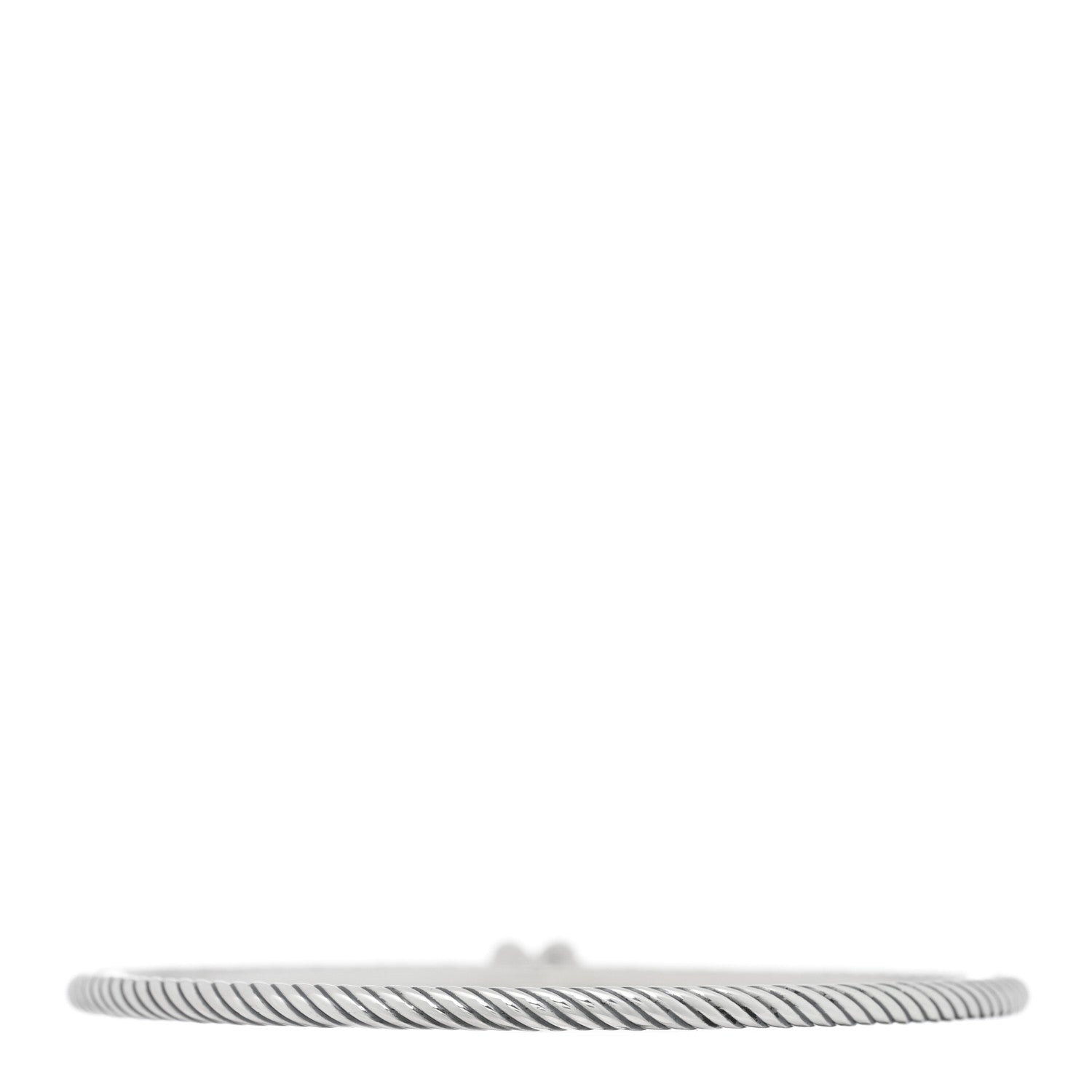 David Yurman Sterling Silver Diamond Cable Collectibles Heart Bracelet 2 of 3
