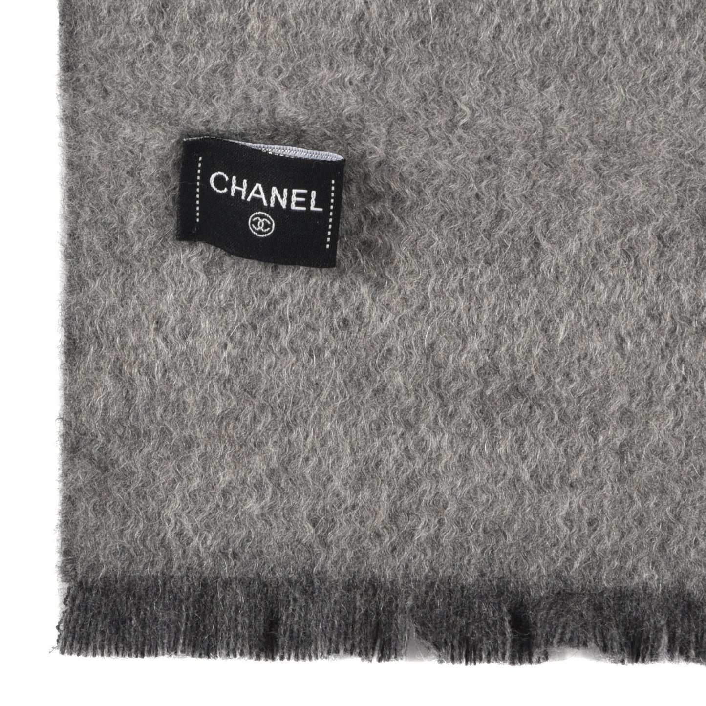 Cashmere CC Fringe Stole Black