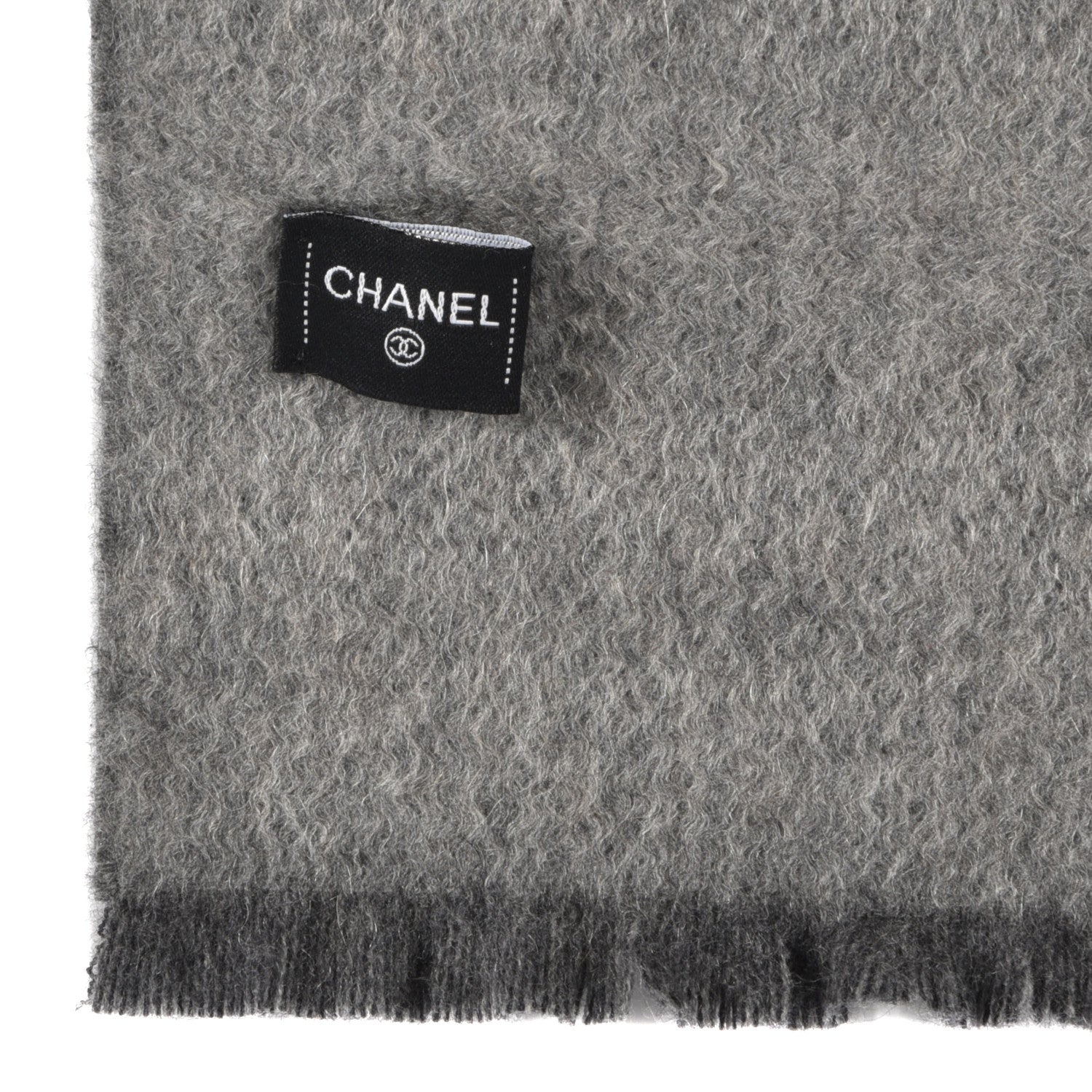 Chanel Cashmere CC Fringe Stole Black 4 of 4