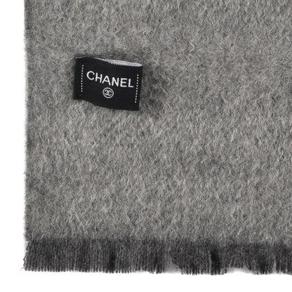 Chanel Cashmere CC Fringe Stole Black 4 of 4