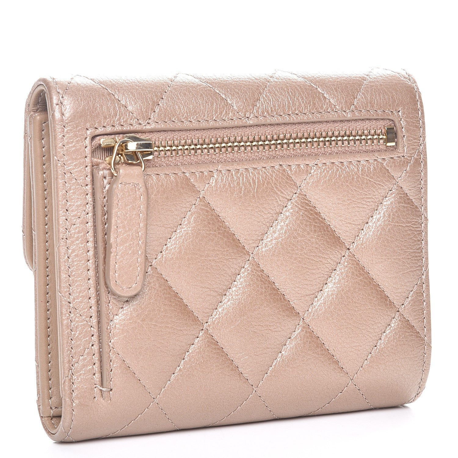 Chanel Metallic Aged Calfskin Quilted Small Reissue Wallet Gold 3 of 8