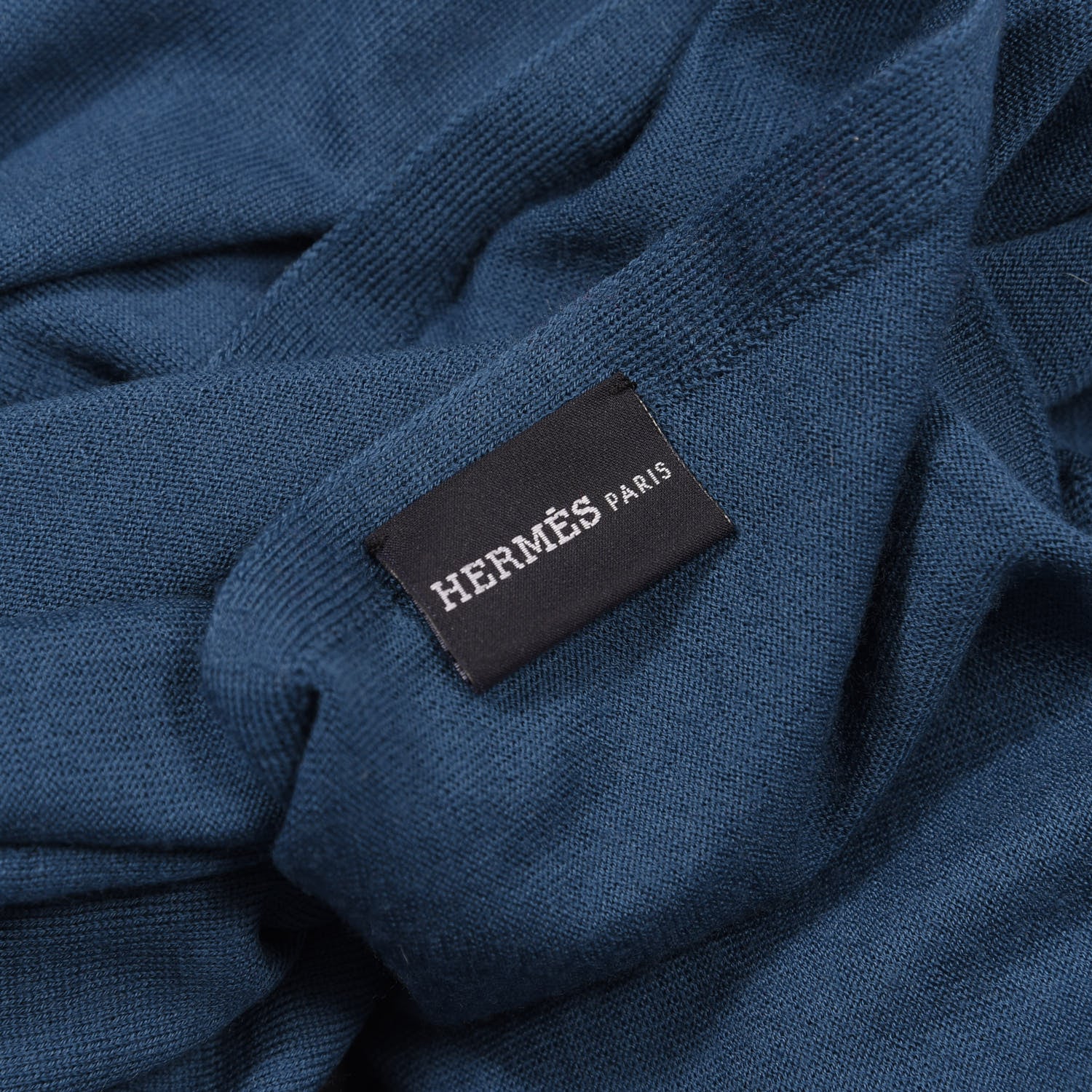 Hermes Wool Laine Scarf Blue 3 of 3