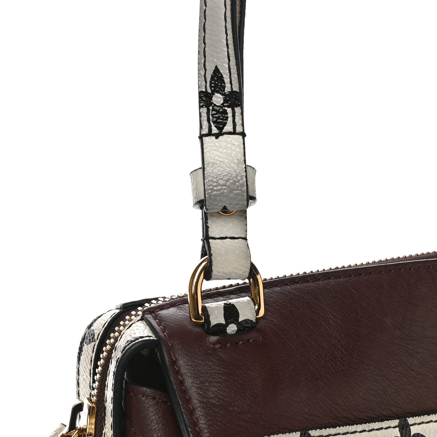 Louis Vuitton Calfskin Colored Monogram Speedy Amazon MM Chocolate White 13 of 14