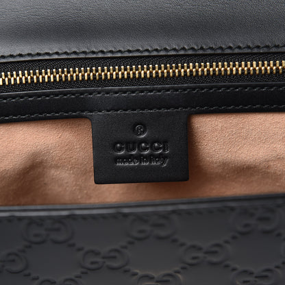 Gucci Guccissima Medium Padlock Shoulder Bag Black 6 of 10