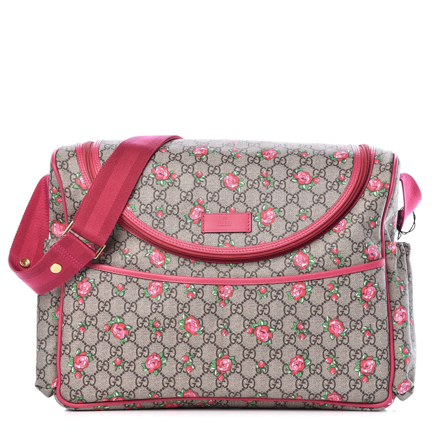 Gucci GG Supreme Monogram Rose Bud Diaper Bag Pink 1 of 10