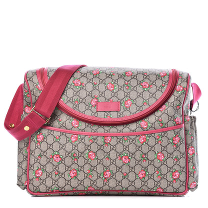 Gucci GG Supreme Monogram Rose Bud Diaper Bag Pink 1 of 10