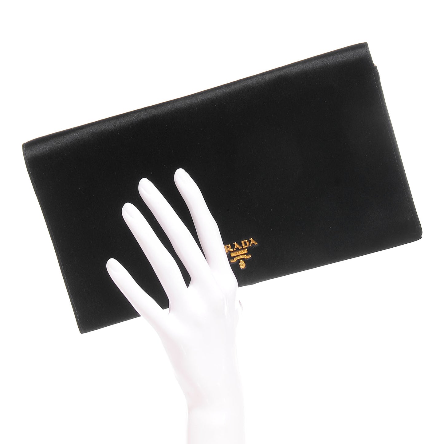 Satin Evening Clutch Black
