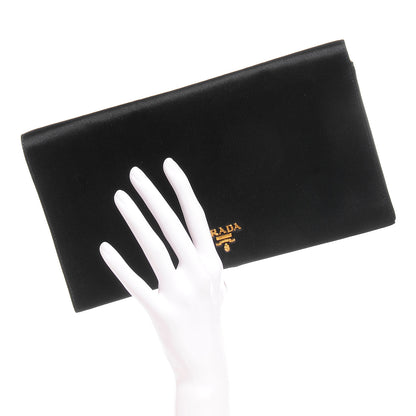 Prada Satin Evening Clutch Black 2 of 9