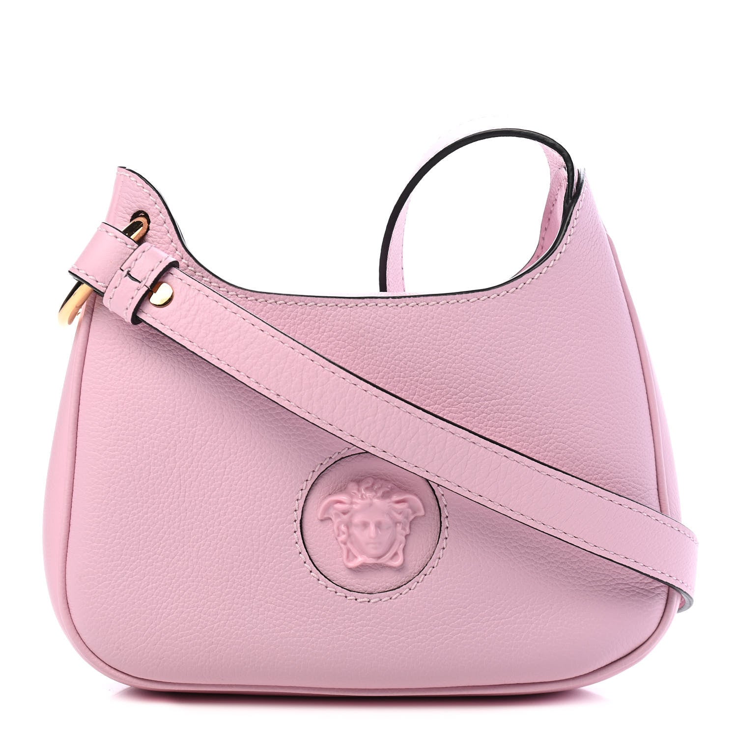 Versace Calfskin La Medusa Small Hobo Crossbody Pink 1 of 8