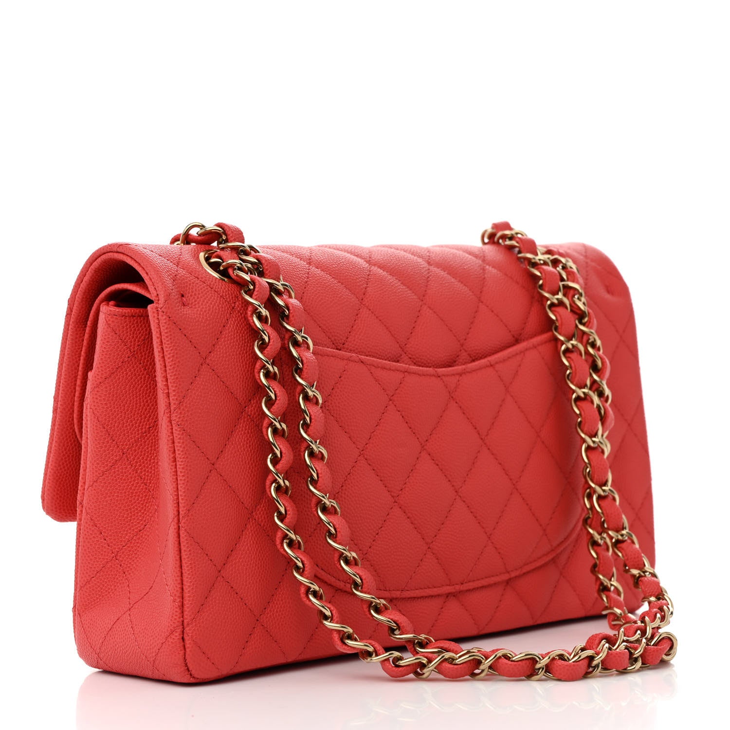 Chanel Caviar Quilted Medium Double Flap Dark Pink 3 of 10