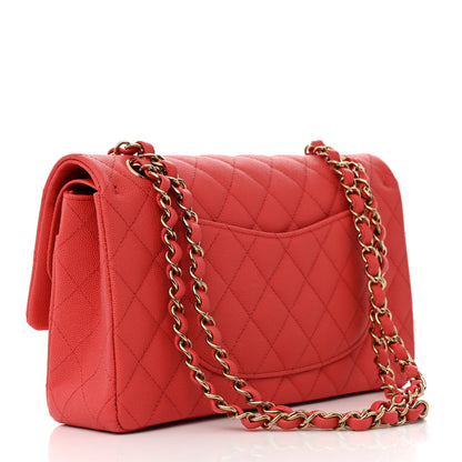 Chanel Caviar Quilted Medium Double Flap Dark Pink 3 of 10