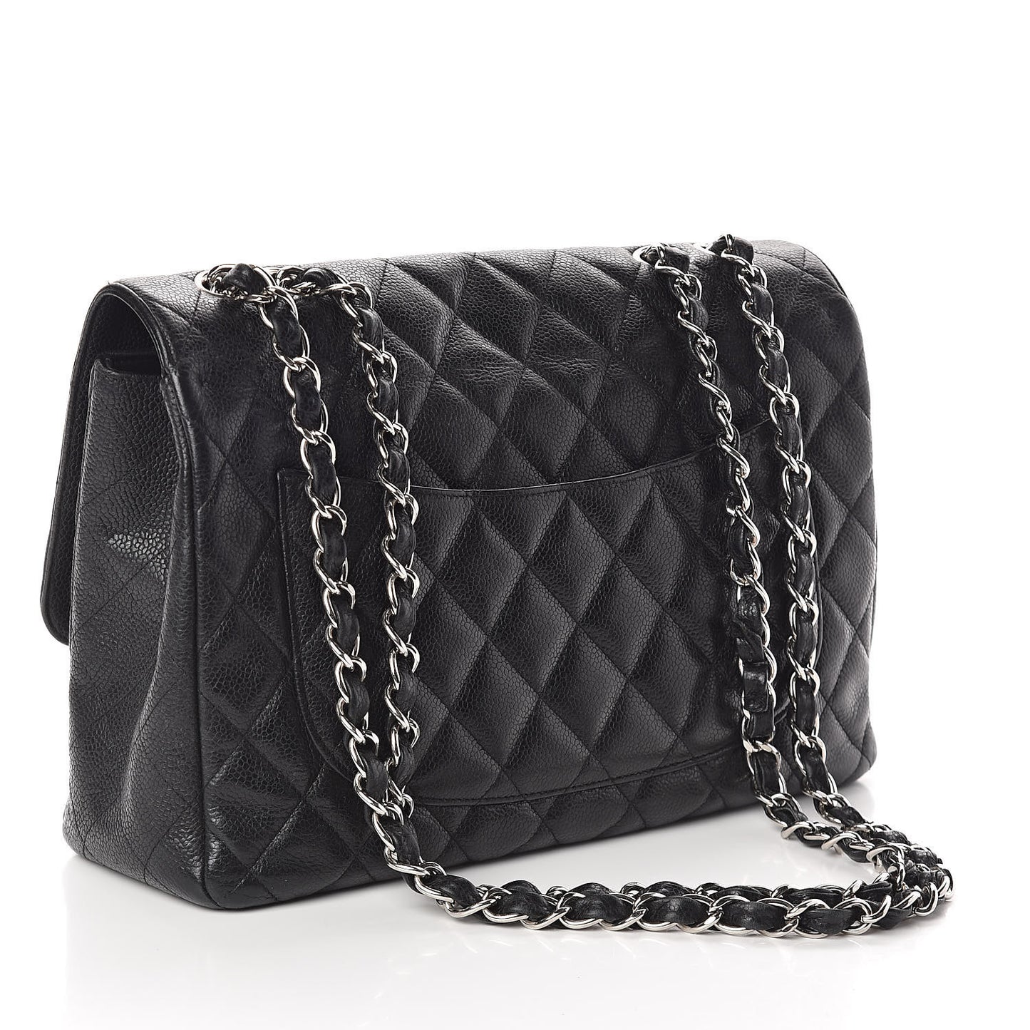 Caviar Quilted Jumbo Single Flap Black