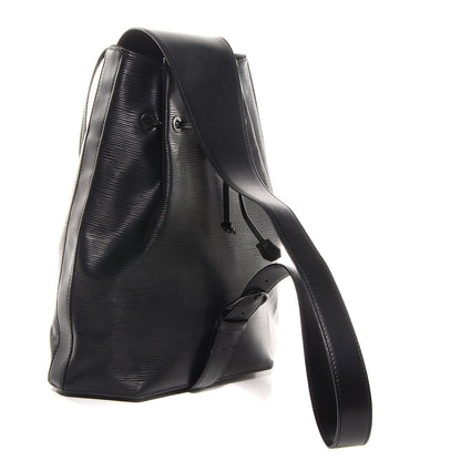 Louis Vuitton Epi Sac a Dos Drawstring Bag Black 3 of 8