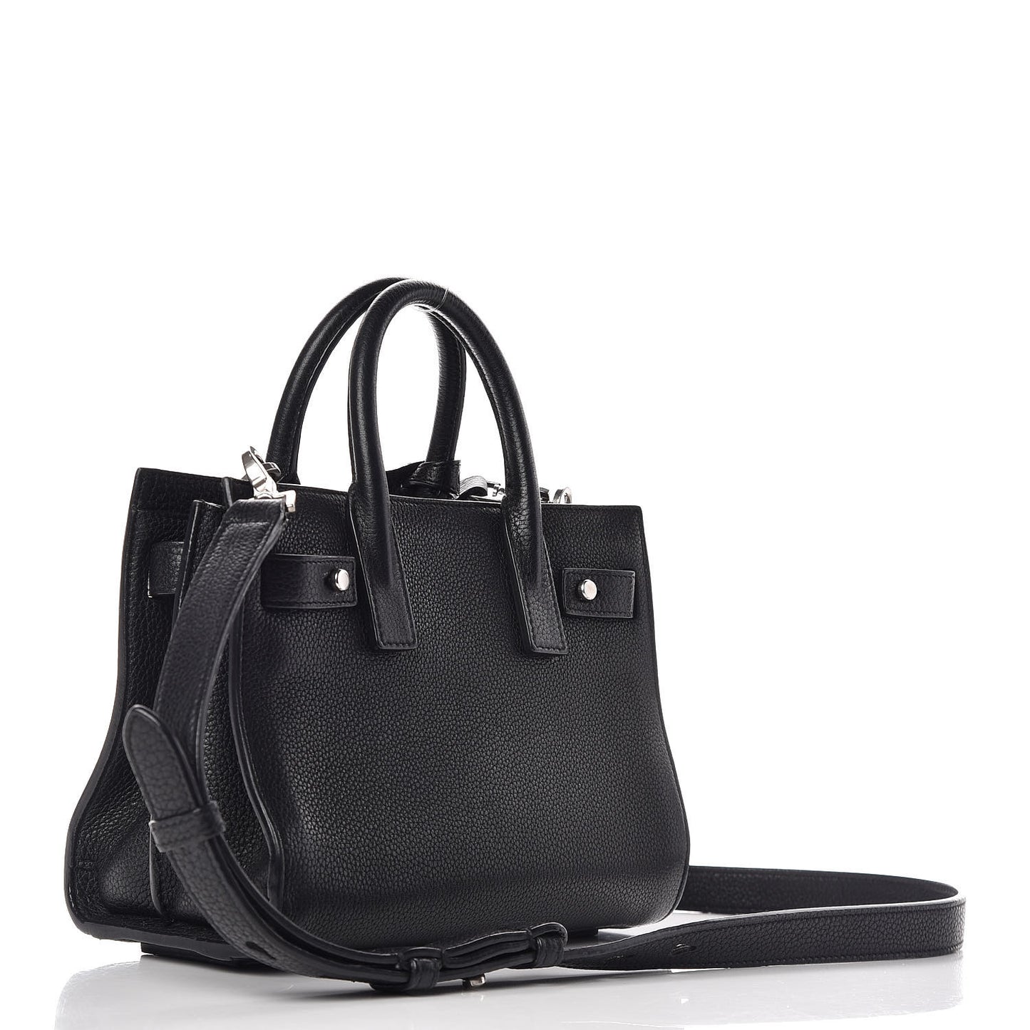 Grained Calfskin Nano Sac De Jour Souple Black