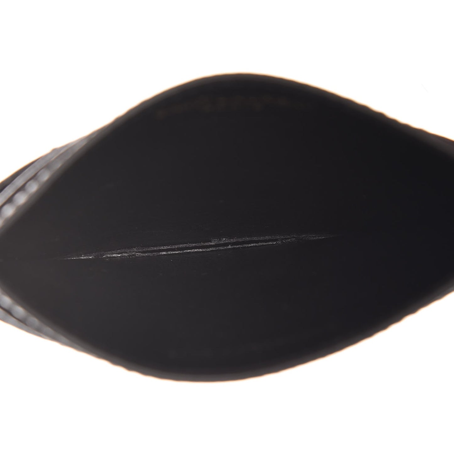 Grain De Poudre Matelasse Chevron Monogram Credit Card Case Black