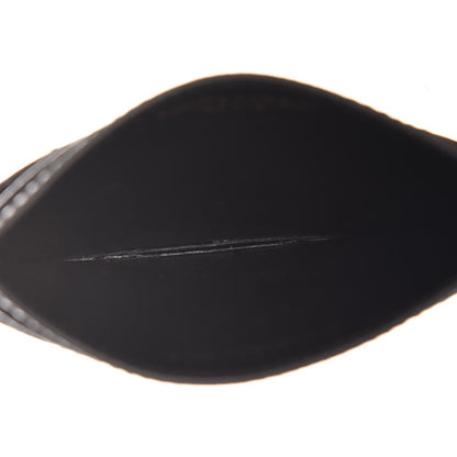 Saint Laurent Grain De Poudre Matelasse Chevron Monogram Credit Card Case Black 5 of 7