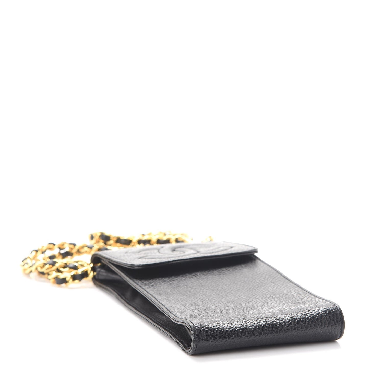 Caviar CC Phone Holder Crossbody Black