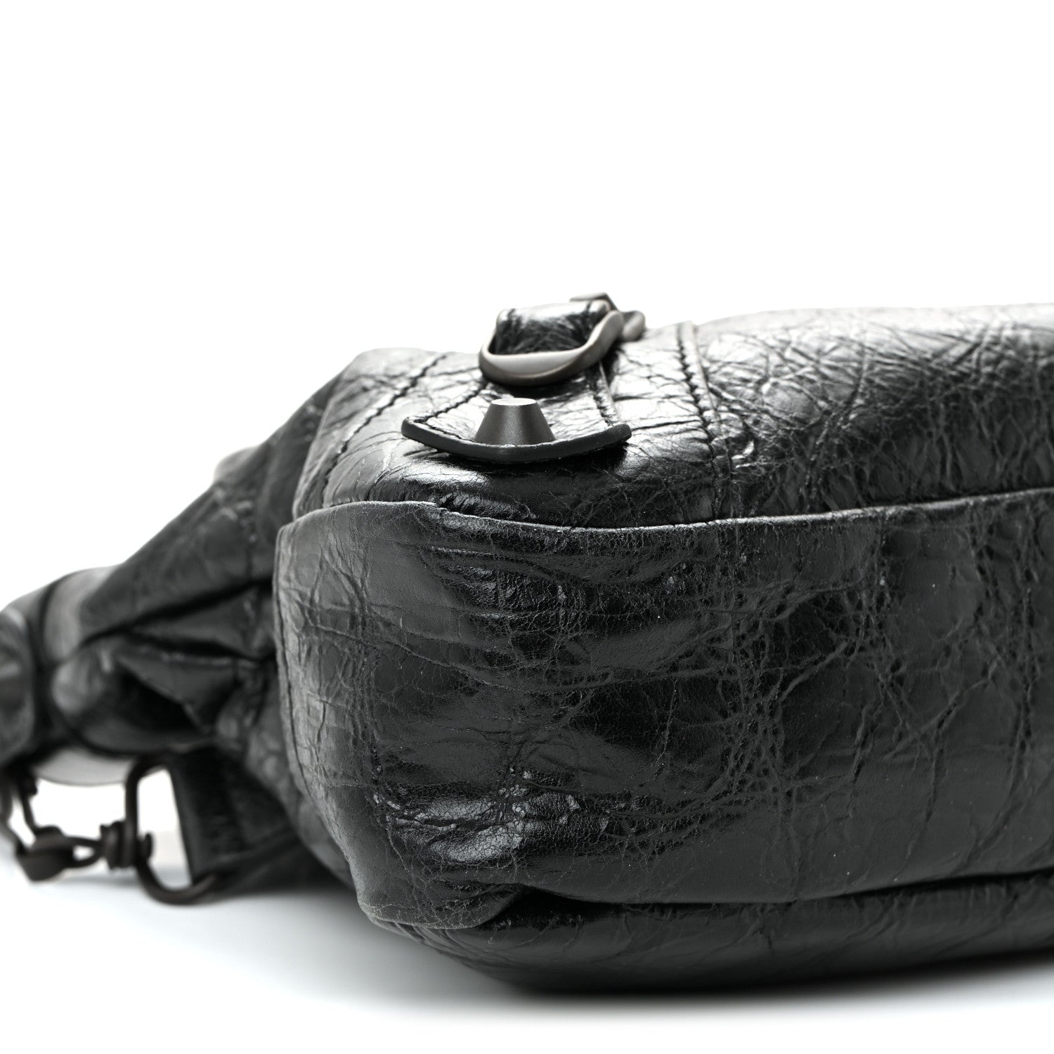 Balenciaga Agneau Arena Classic Hardware Le City First Bag Black 9 of 10