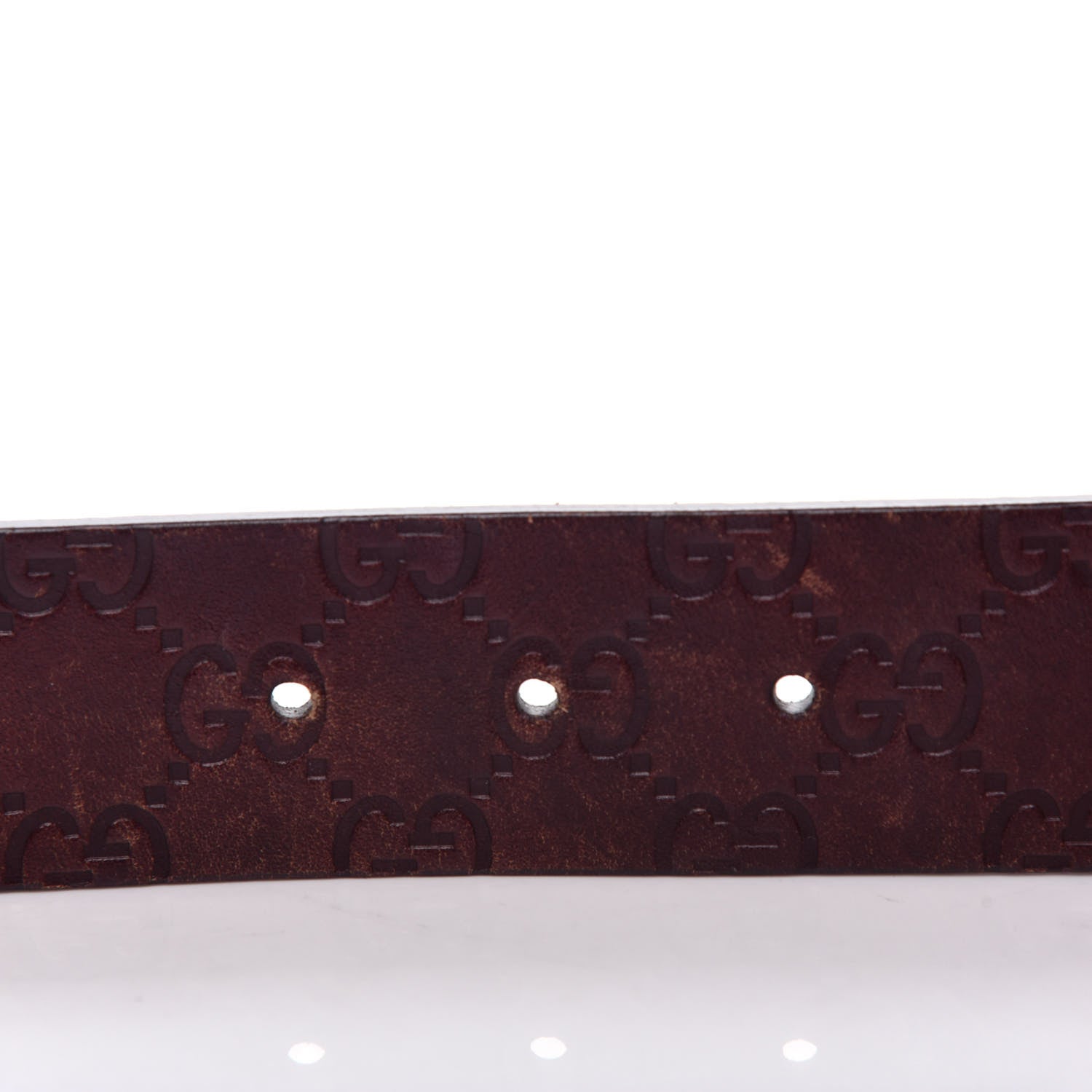 Gucci Guccissima Square G Belt 85 34 Brown 3 of 6