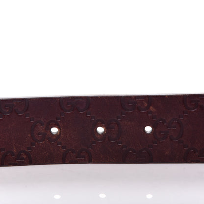 Gucci Guccissima Square G Belt 85 34 Brown 3 of 6