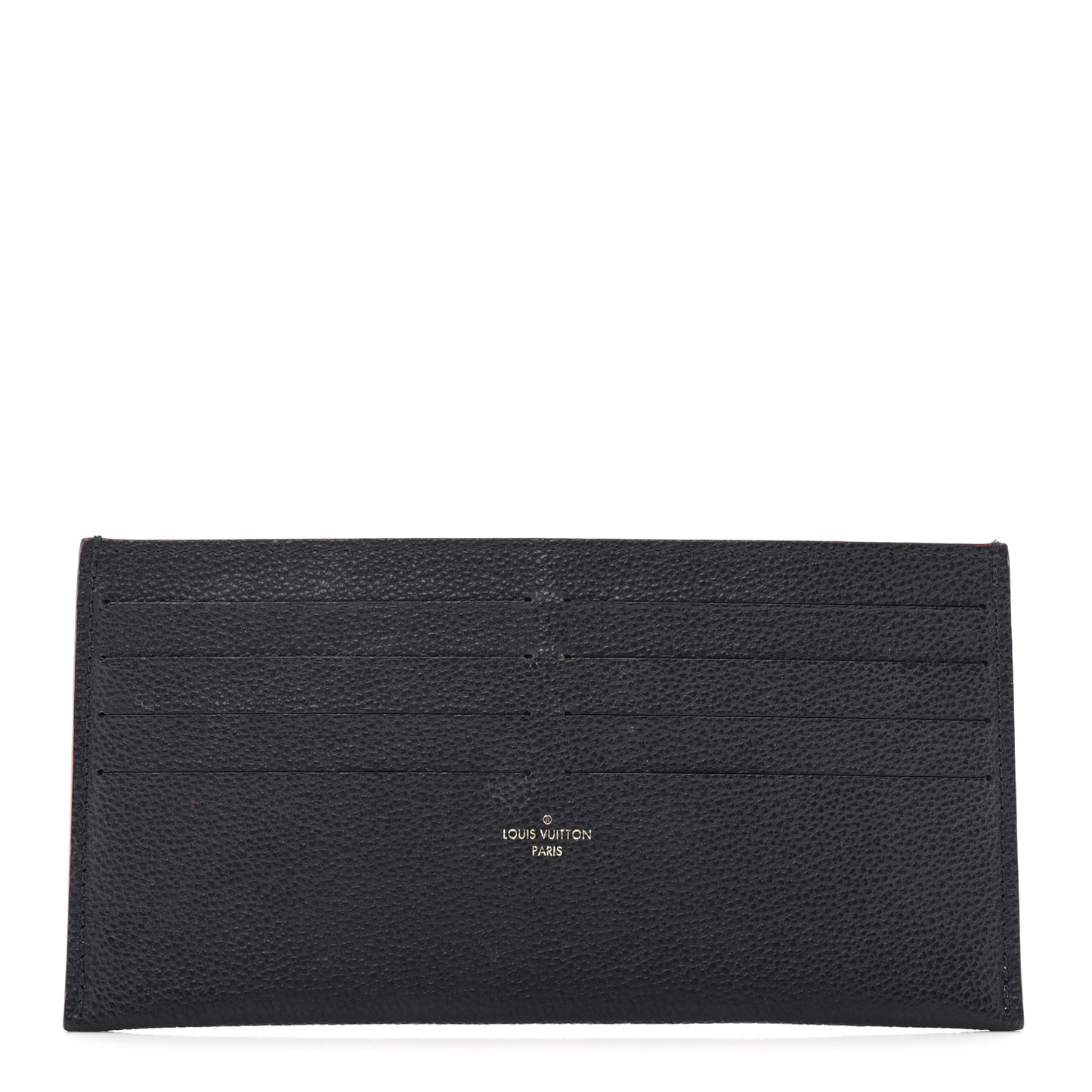 Calfskin Felicie Chain Wallet Card Holder Insert Marine Rouge