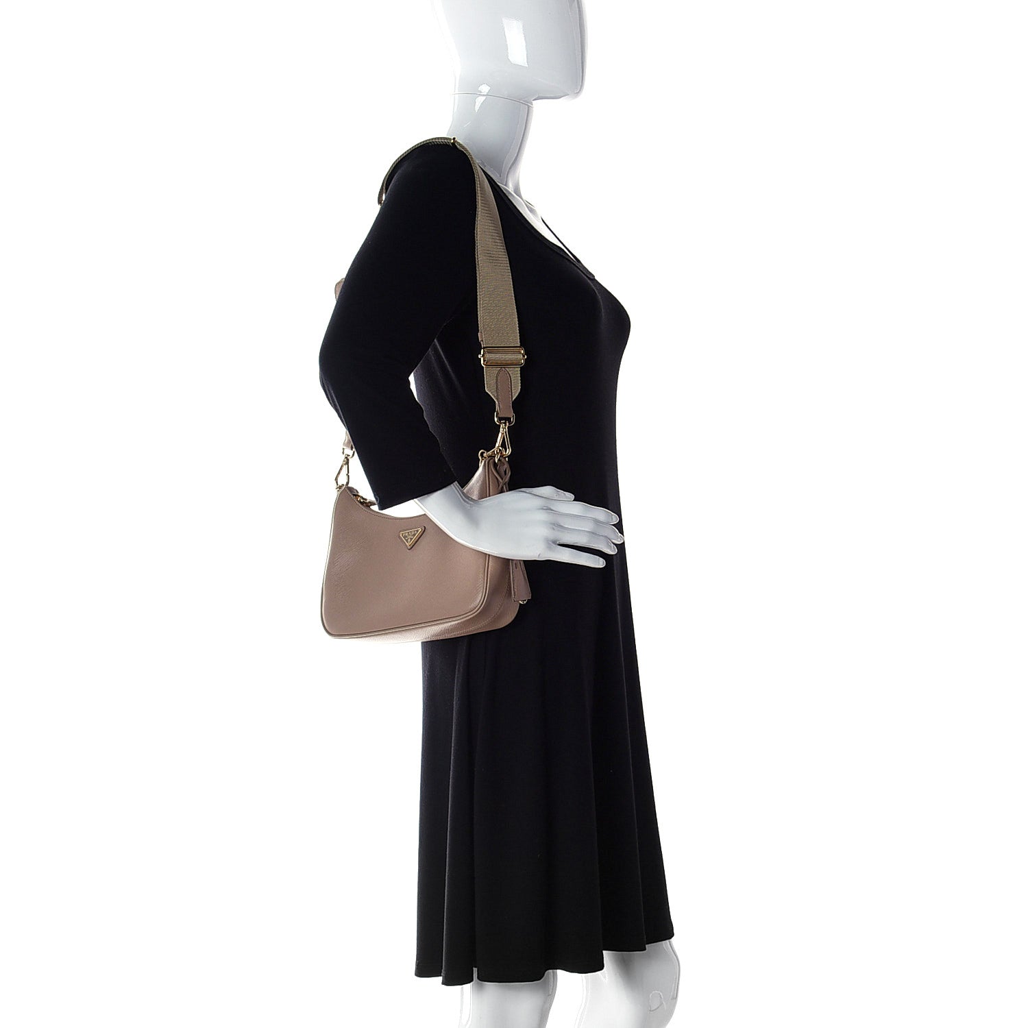 Prada Saffiano Re-Edition 2005 Shoulder Bag Cammeo Beige 1 of 11