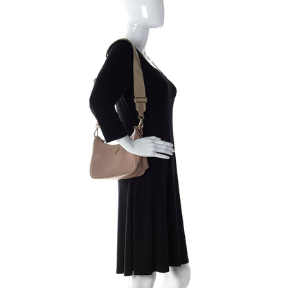 Prada Saffiano Re-Edition 2005 Shoulder Bag Cammeo Beige 1 of 11