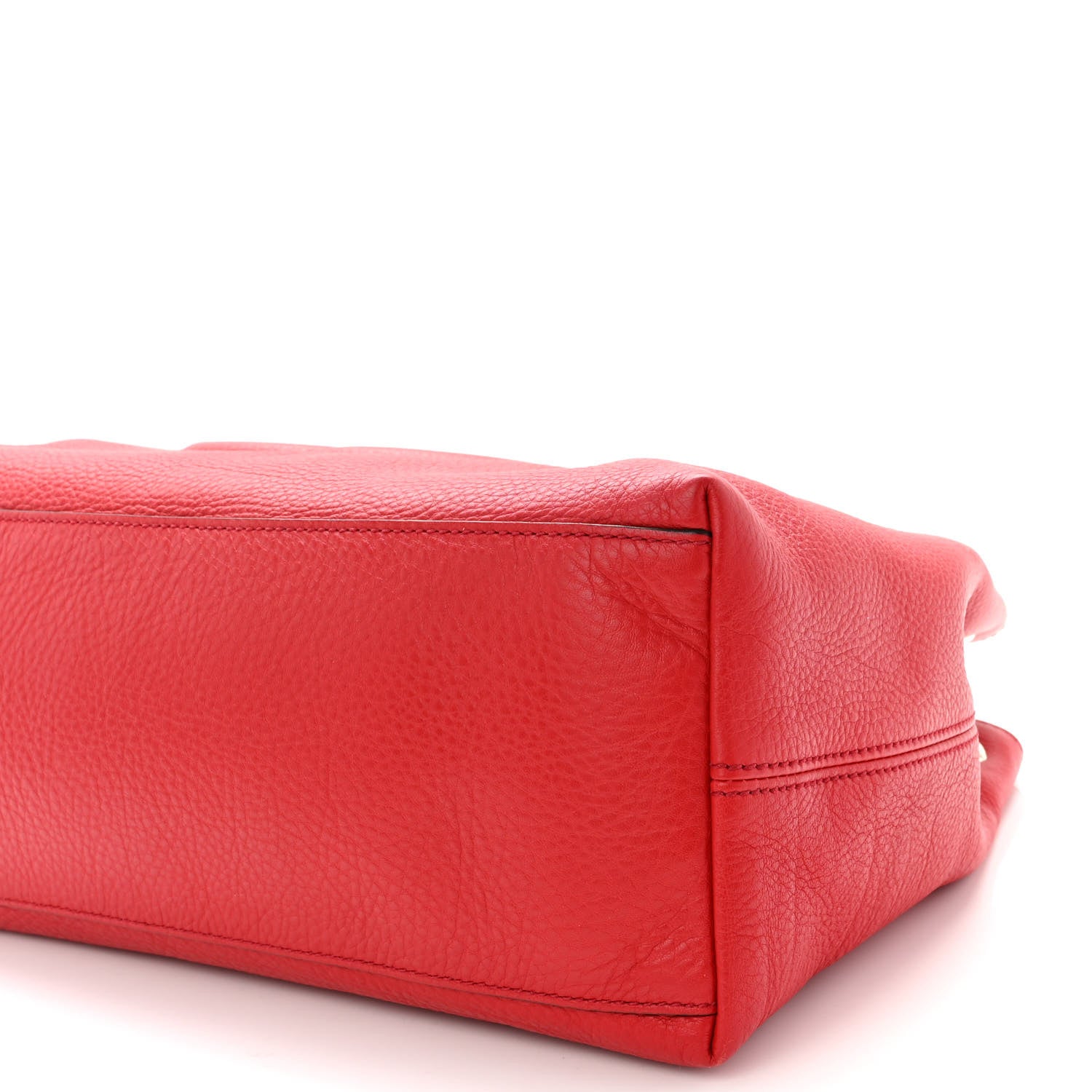 Gucci Pebbled Calfskin Medium Soho Chain Shoulder Bag Tabasco Red 10 of 11