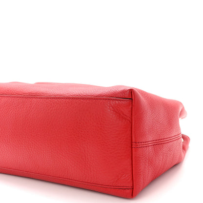 Gucci Pebbled Calfskin Medium Soho Chain Shoulder Bag Tabasco Red 10 of 11