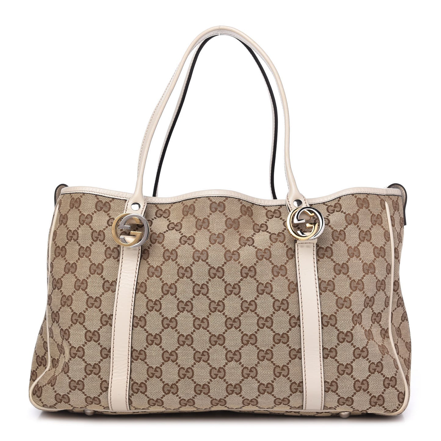 Monogram Medium Twins Tote Off White