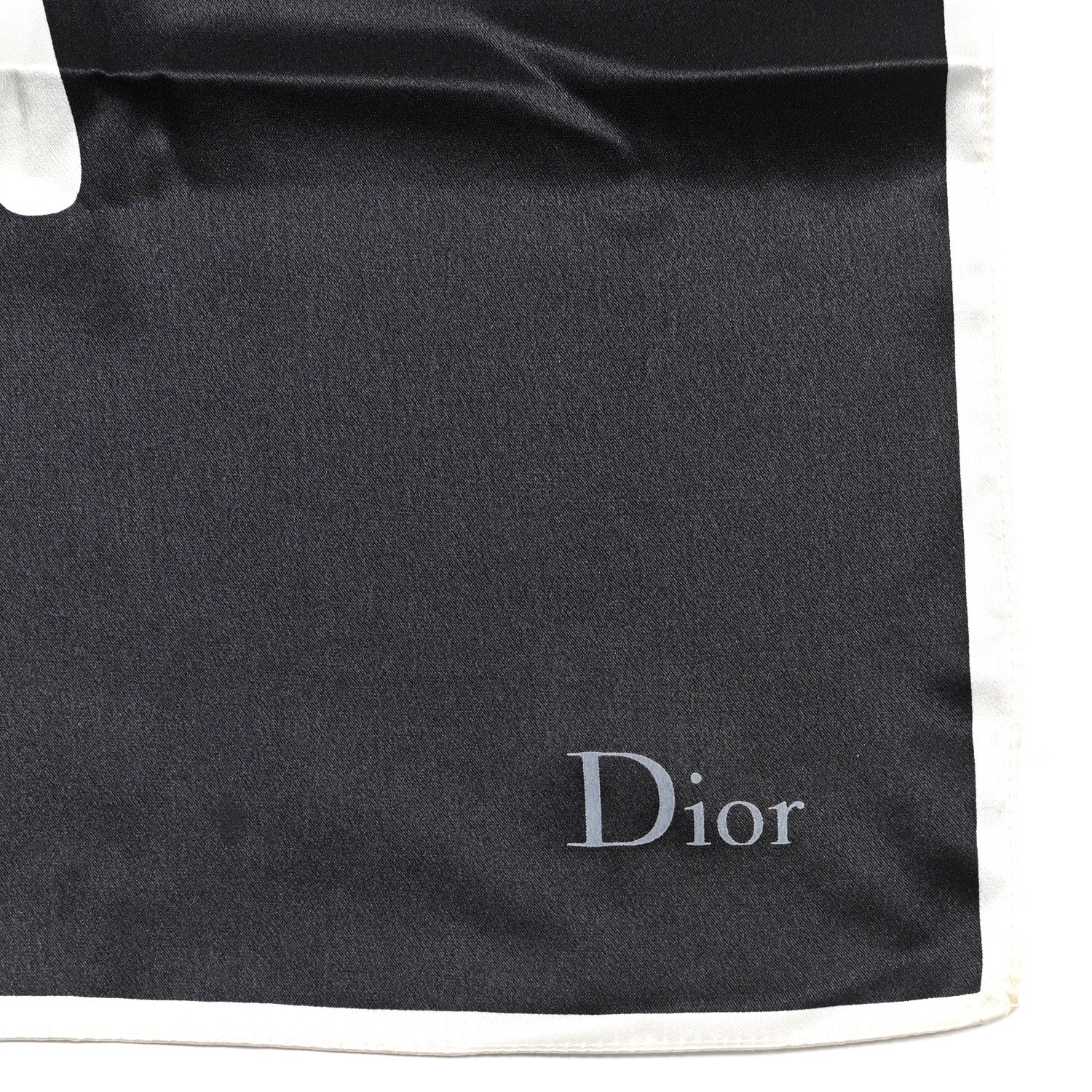 Christian Dior Silk Square Scarf Black 2 of 3