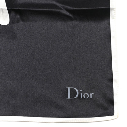 Christian Dior Silk Square Scarf Black 2 of 3