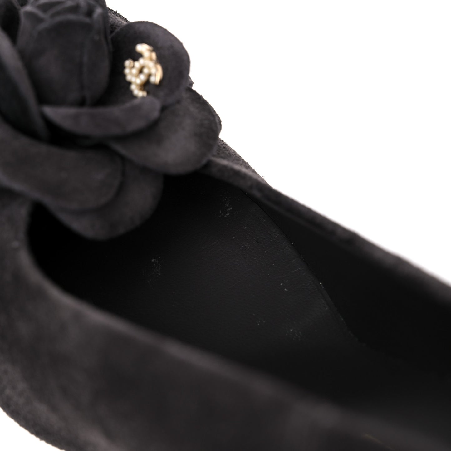Suede Camellia Pumps 37.5 Grey